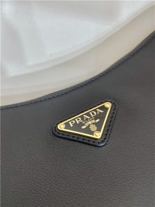 Prada Aimee Large Leather Shoulder Bag 1BC228 Black-8.jpg