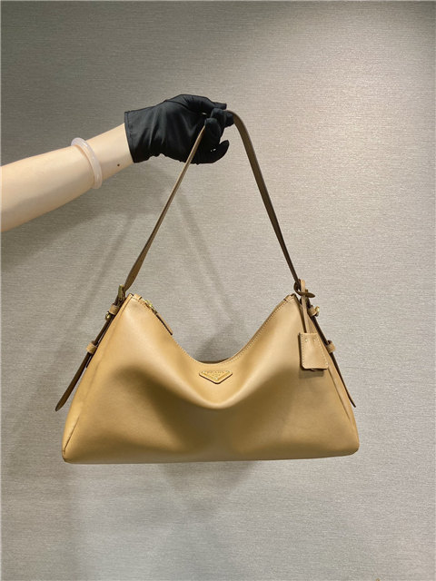 Prada Aimee Large Leather Shoulder Bag 1BC228 Caramel-1.jpg