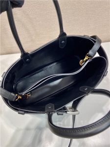 Prada Buckle Large Leather Handbag With Belt 1BA416 Black-8.jpg