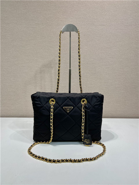Prada Re-Edition 1995 Chaine Medium Re-Nylon Tote Bag 1BG529 Black-1.jpg