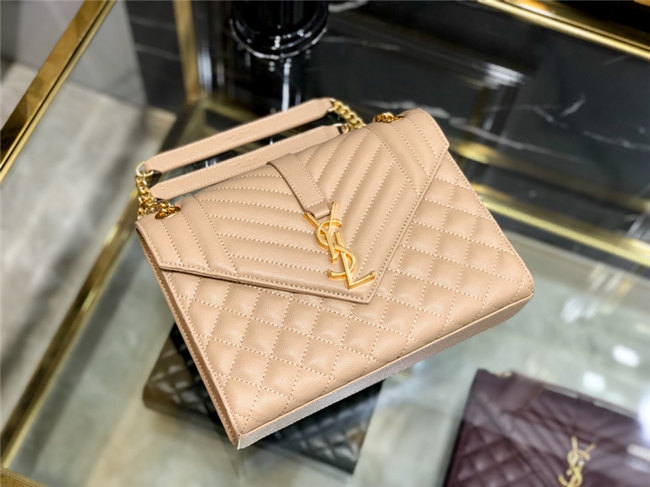 Medium Envelope Chain Bag 8208 BeigeGold-1.jpg