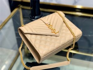 Medium Envelope Chain Bag 8208 BeigeGold-2.jpg
