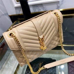 Medium Envelope Chain Bag 8208 BeigeGold-4.jpg