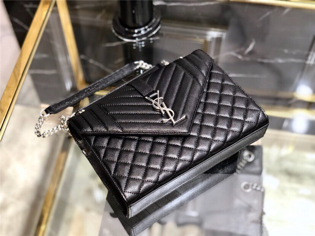 Medium Envelope Chain Bag 8208 BlackSilver-1.jpg