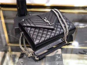 Medium Envelope Chain Bag 8208 BlackSilver-2.jpg
