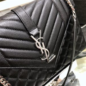 Medium Envelope Chain Bag 8208 BlackSilver-5.jpg