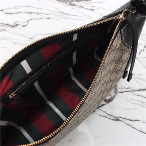 GG Emblem Large Shoulder Bag 815217 Black-10.jpg