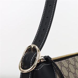GG Emblem Large Shoulder Bag 815217 Black-7.jpg