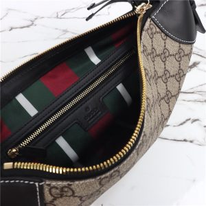 GG Emblem Medium Shoulder Bag 815216 Black-8.jpg