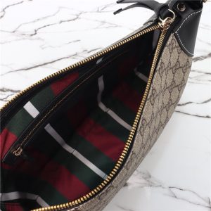 GG Emblem Medium Shoulder Bag 815216 Black-9.jpg