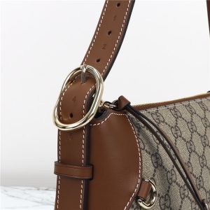 GG Emblem Medium Shoulder Bag 815216 Brown-6.jpg
