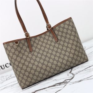 GG Emblem Medium Tote Bag 815213 Brown-5.jpg
