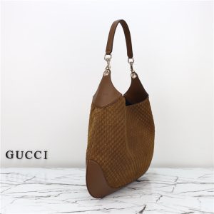 Gucci B Medium Shoulder Bag 815924 Brown Suede-2.jpg