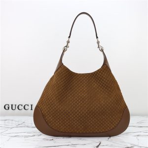 Gucci B Medium Shoulder Bag 815924 Brown Suede-3.jpg