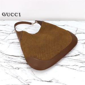 Gucci B Medium Shoulder Bag 815924 Brown Suede-4.jpg