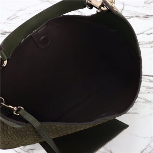 Gucci B Medium Shoulder Bag 815924 Green Suede-10.jpg