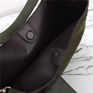 Gucci B Medium Shoulder Bag 815924 Green Suede-9.jpg