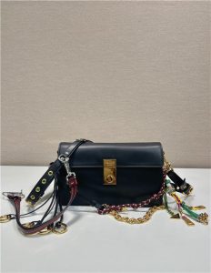 Prada Soft Sound Small Leather Shoulder Bag 1BD379 Black-3.jpg