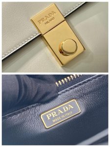 Prada Soft Sound large leather shoulder bag 1BD378 White-10.jpg