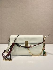 Prada Soft Sound large leather shoulder bag 1BD378 White-3.jpg