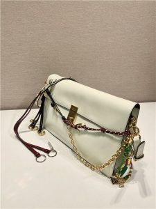 Prada Soft Sound large leather shoulder bag 1BD378 White-5.jpg