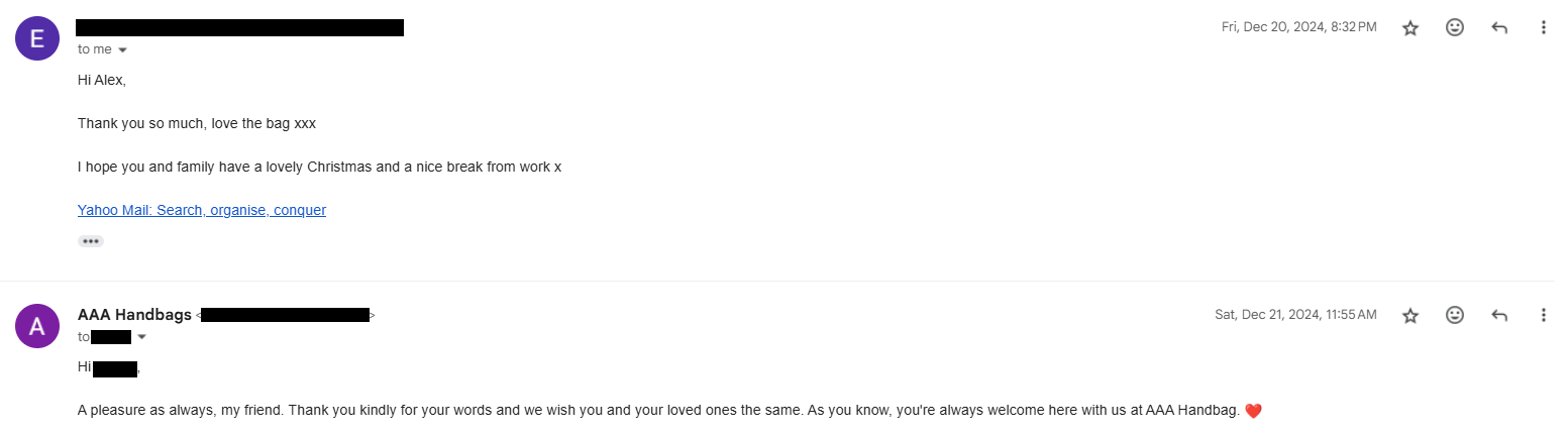 AAA Purse Verified Customer Review 5