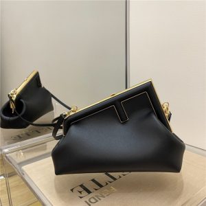 Fendi First Small 8BP129 Black Leather-1