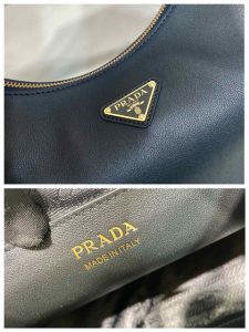 Arque Large Leather Shoulder Bag 1BC212 Black-9.jpg