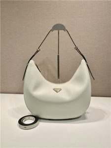 Arque Large Leather Shoulder Bag 1BC212 White-1.jpg