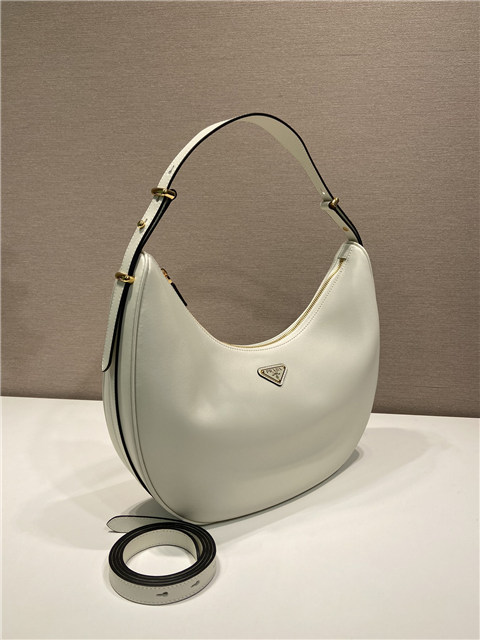 Arque Large Leather Shoulder Bag 1BC212 White-2.jpg