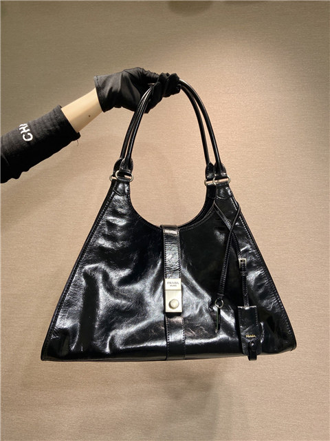 Prada Large Leather Tote Bag 1BG570 Black