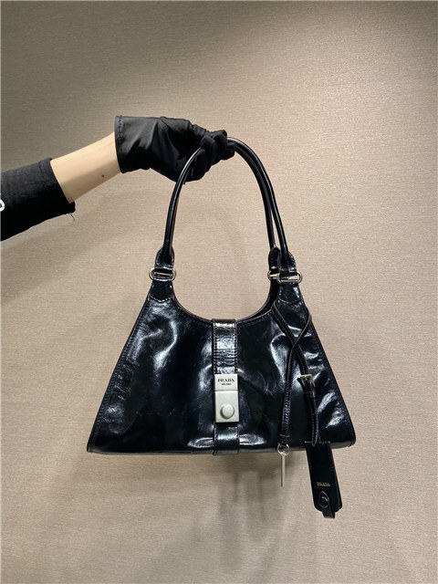 Prada Medium Leather Tote Bag 1BG563 Black