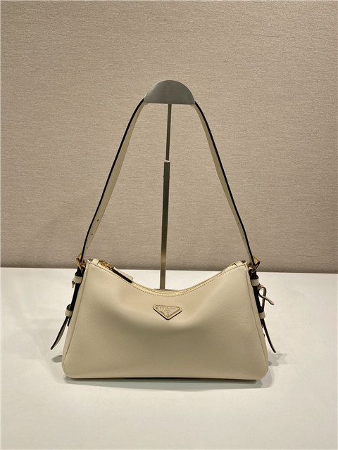Prada Aimee Medium Leather Shoulder Bag 1BC229 Sand