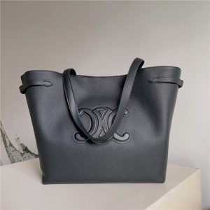 Medium Cabas Anais Cuir Triomphe 116853 Black-1.jpg