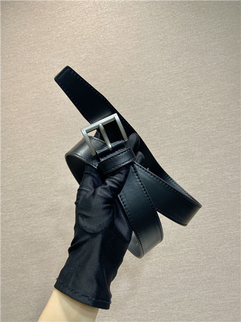 Prada Buckle Leather Bucket Bag With Belt 1BE085 Black-10.jpg