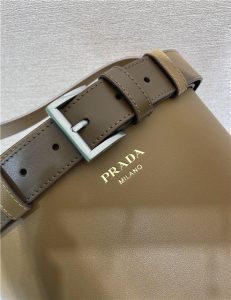 Prada Buckle Leather Bucket Bag With Belt 1BE085 Caramel-10.jpg