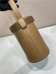 Prada Buckle Leather Bucket Bag With Belt 1BE085 Caramel-8.jpg