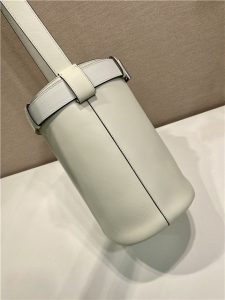 Prada Buckle Leather Bucket Bag With Belt 1BE085 White-8.jpg