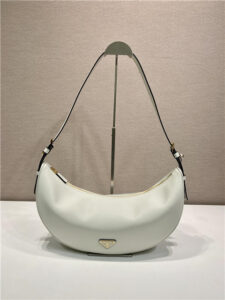 Prada Demi-Lune Large Leather Shoulder Bag 1BC255 White-2.jpg