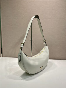 Prada Demi-Lune Large Leather Shoulder Bag 1BC255 White-4.jpg