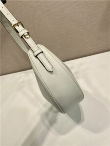 Prada Demi-Lune Large Leather Shoulder Bag 1BC255 White-5.jpg