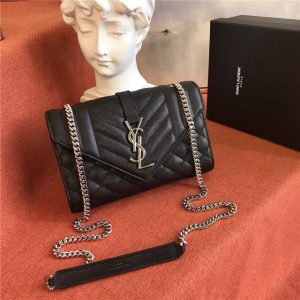 Small Envelope Flap Bag 60019 BlackSilver-1.jpg