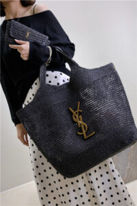 YSL Icare Maxi Shopping Bag 772191 Black Raffia-11.jpg