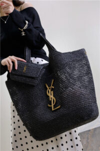 YSL Icare Maxi Shopping Bag 772191 Black Raffia-12.jpg