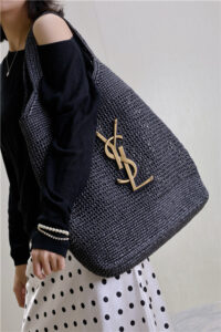 YSL Icare Maxi Shopping Bag 772191 Black Raffia-14.jpg