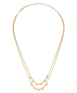Celine Womens Double Necklace in Brass With Gold Finish Golden-1.jpg