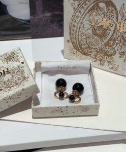 Dior Womens Dior Tribales Earrings Black-2.jpg
