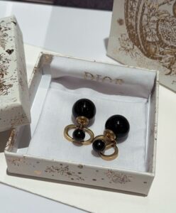Dior Womens Dior Tribales Earrings Black-3.jpg