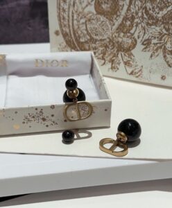 Dior Womens Dior Tribales Earrings Black-6.jpg