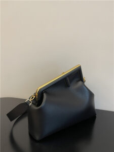 Fendi First Medium 8BP127 Black Leather-2
